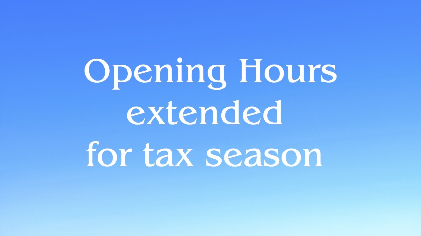 2023 Tax Season Opening Hours